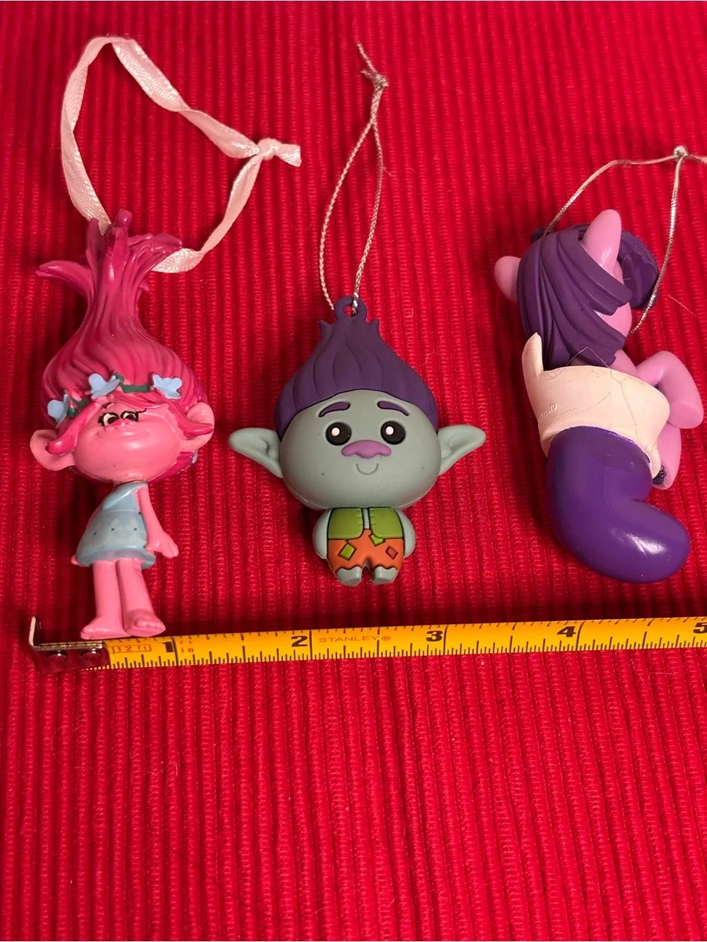 3 Character including Poppy and Branch and Purple My Little Pony